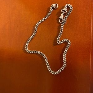 Coach Sterling Silver Curb Link Chain Necklace .925